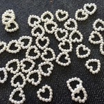 =50個=ハート デコパーツ アクリルビーズ