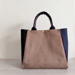 ☆mytm 1105様専用☆トートバッグ 横マチLL ブラック×パープル 倉敷帆布