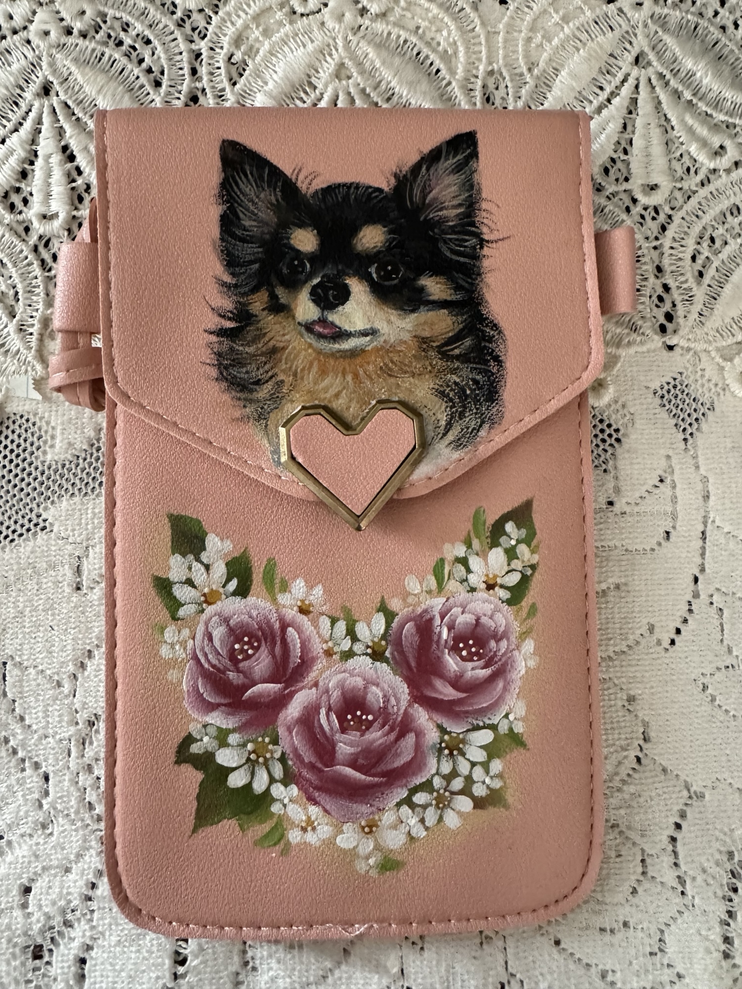 オーダー　チワワちゃん　スマホショルダー