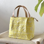 ⚮̈ミナペルホネン　Lulu yellow large かくれんぼトート　タック入