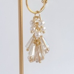 147)２個(１ペア) /オリジナルチャーム / ゴールド / ピアス / イヤリング / 32mm / ハンドメイドパーツ /アクセサリーパーツ / パール / ビーズ