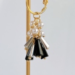 276)２個(１ペア) /オリジナルチャーム / ブラック / ピアス / イヤリング / 32mm / ハンドメイドパーツ /アクセサリーパーツ / パール / ビーズ / original