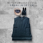 ˚*𓂃 𓈒𓏸𑁍受注制作☆上質メルトンフリース☆ロングベスト☆チャコールグレー☆着る毛布☆冬支度☆フリーサイズ˚*𓂃 𓈒𓏸𑁍