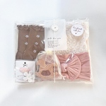 ベビーギフト豪華5点set  ̖́- 出産祝い ギフトセット ベビー 女の子 スタイ ハンドメイド  ハート ヘアバンド