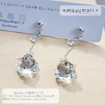 ゆらゆら小さな露めんだこちゃん　ピアス/イヤリング
