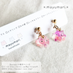 【再販予定】ドライフラワー入りめんだこちゃん ピアス/イヤリング