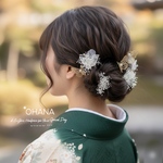 送料無料　成人式　卒業式　結婚式　𓈒𓏸 蝶々飾り𓈒𓏸  ウェディング　髪飾り　蝶　振袖　袴　蝶々の髪飾り　バタフライ　3本セット ゴールド/シルバー　OHANA 