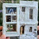 【送料無料】おかえりなさい。くまがまつ３階建てのおうち/小さいおうち/miniドールハウスオブジェ/no.0408【kiyom】