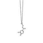 アドレナリンの構造式ネックレス silver