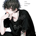 236  art collage box 人物ステッカー