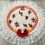 あったか︎ ‪✽ チェリーカフェマット🍒犬用 直径54cm【着座31cm】