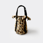 Fabric bag #001 Tote type jar_レオパード×ブラック