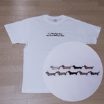 【M･L】ダックスフント刺繍Tシャツ