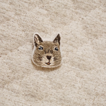 デグーの刺繍ブローチ