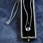 ブルートパーズ シルバーリング　オーダーサイズ　フォーマル　シンプルな指輪　青い天然石の指輪