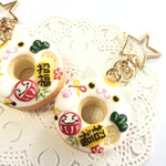 フェイクスイーツ*お正月・招き猫ちゃんデコレーションドーナツ・キーホルダー