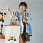 ふわり綿毛のお散歩。陣羽織セットアップ 80cm〜110cm / こどもの日 男の子 キッズ フォーマル 初節句 端午の節句 ベビー袴 こいのぼり 兜 たんぽぽ