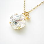 [andy]Crystal white paltinaネックレス