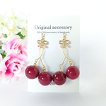 春の甘い誘惑🍒さくらんぼ レジンピアス、イヤリング
