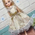 リカちゃん服ワンピース　〜ホワイトローズ〜