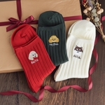 【3足set】選べる犬74種！レディース刺繍ソックス【選べる4色】靴下 母の日 記念日 誕生日 うちの子 クリスマス ギフトセット