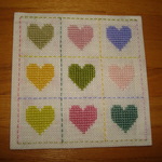 ハートが９つ❤のコースター（マルチ）b 