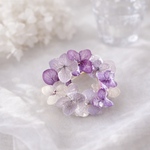 本物の紫陽花ブローチ｜青・紫｜直径3cm｜フォーマルにも