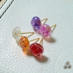 花と京都オパールのピアス（イヤリング）