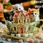 猫ちゃんパネル生地