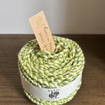 【ichigono5様専用ページです】手紡ぎ毛糸　Candy Stripe ( Melon-02 )