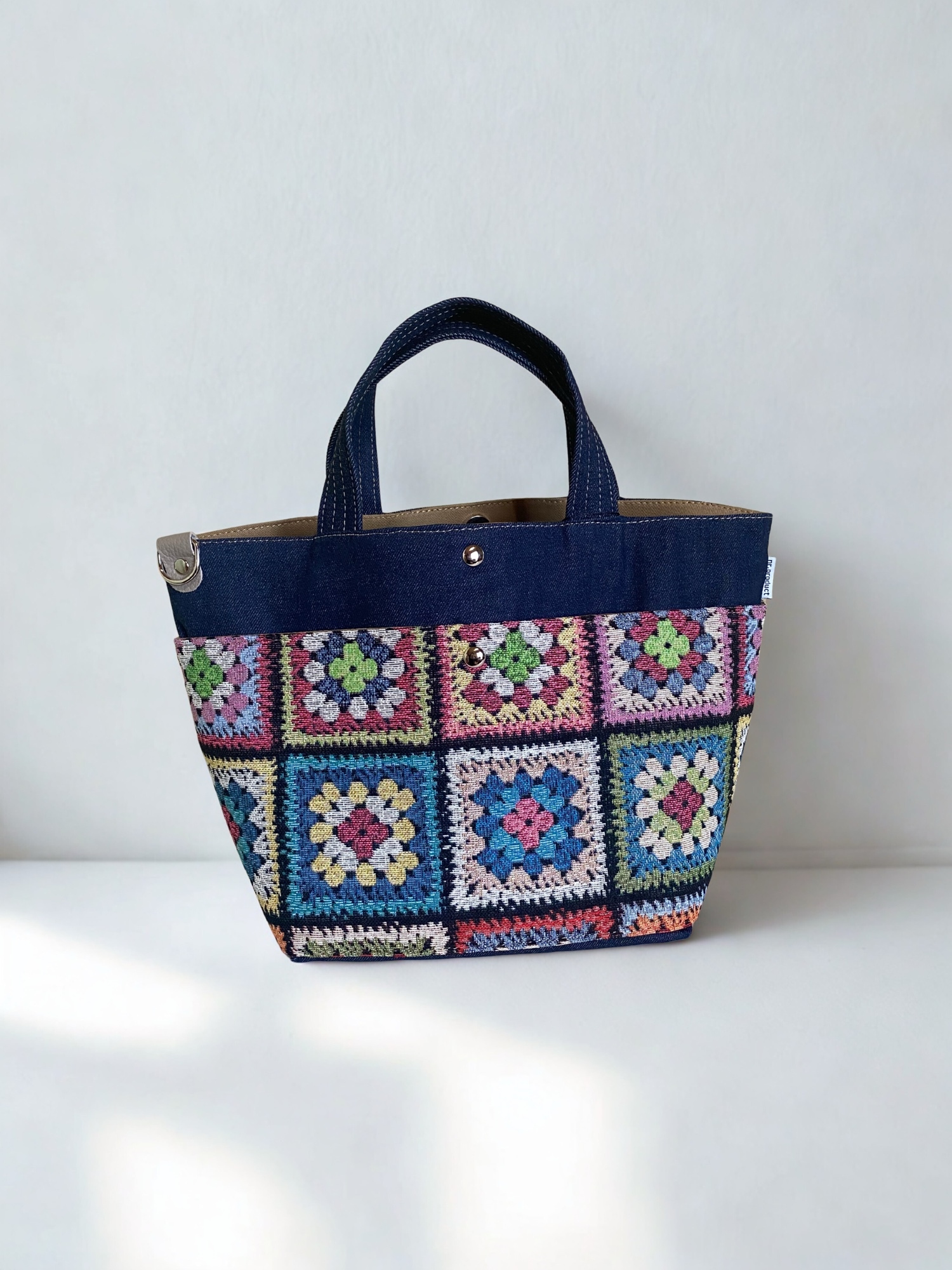 デニムリメイクトートバッグ スカルワッペン - nr. product | minne