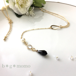 【再販7】黒と白のバイカラーネックレス（ﾛﾝｸﾞﾈｯｸﾚｽ・ﾈｯｸﾚｽ・スワロフスキー・氷・黒・モノトーン・フォーマル・パール）
