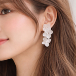 【rie.t】本物のあじさい  ホワイト ピアス