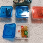 タッパーのお弁当B☆エビフライ青☆ミニチュアフード 