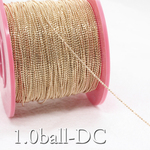 【2m】ボールチェーン＊カット入り《1.0BC-DC》（金色）
