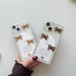 new 【Gourmand Ribbon case】　スマホケース　リボン　iPhoneケース　韓国　淡色
