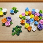 パステル系薔薇の素材（ネイル、レジン、アクセサリー、スイーツデコ用）