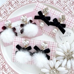 Jewelry pearl／Velvet ribbon & fur.