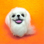 ごきげんペキニーズ 羊毛フェルトブローチ 168 ＊受注生産＊ 