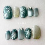 雪の結晶ネイル　冬ネイル　　ネイルチップ