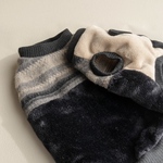 【MSサイズ】ぬくぬくお留守番タンク gray black 黒 タンクトップ　ノースリーブ　ボア　ファー　冬　冬服　ペットウェア　ドッグウェア　おしゃれ　あったかい　クリスマス　プレゼント　犬服