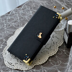 手帳型スマホケース『Golden Dog with Metallic Crystal』犬と宝石 全機種対応 スタンド機能