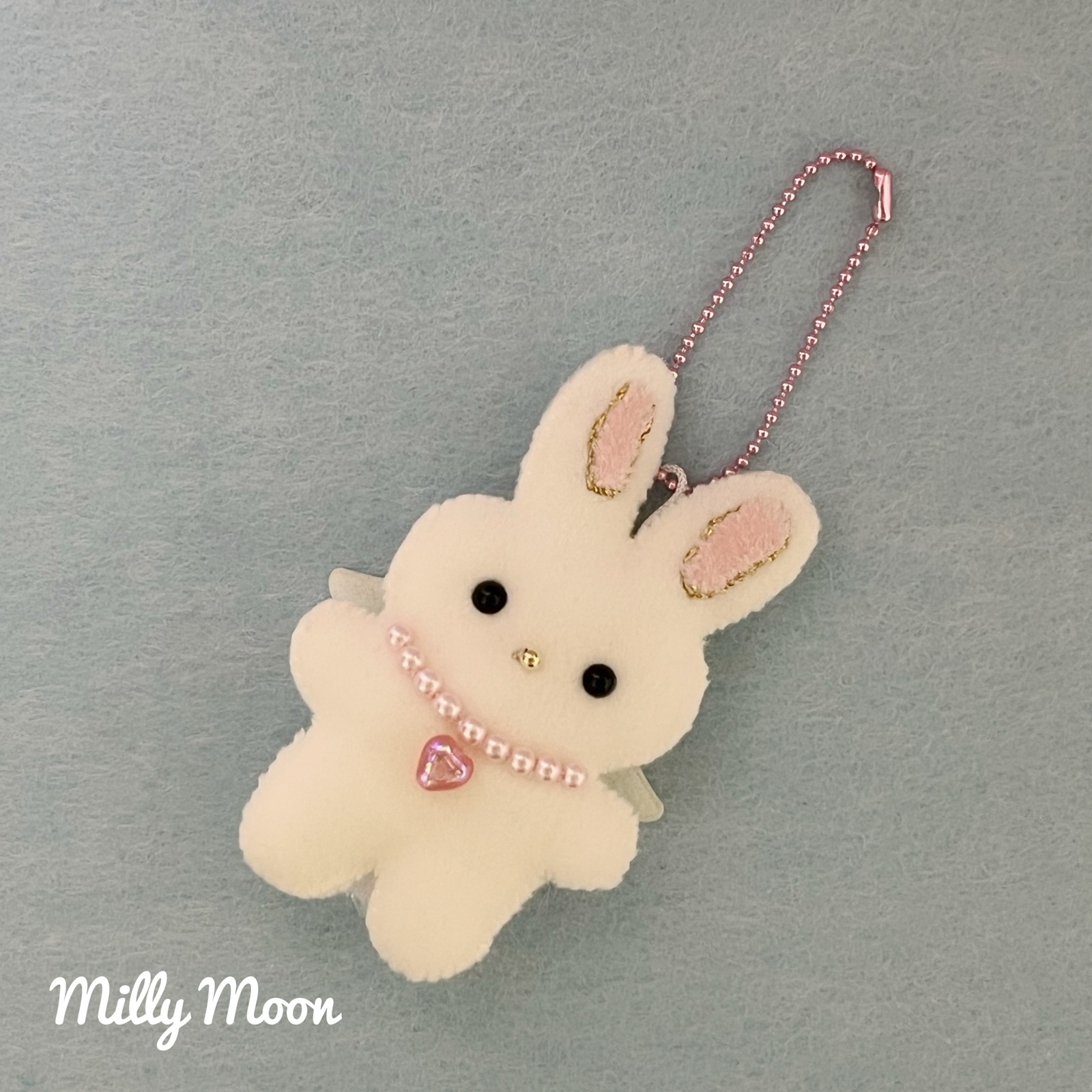 エンジェルうさぎ⭐︎マスコットキーチェーン(ホワイト) - Milly