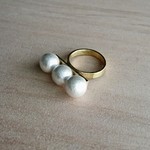 range cotton pearl ring 真鍮製