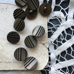 【1個】15mm/japan vintage/アクリルボタン/ブロンズ