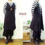 リネン100％　カシュクールワンピース　黒、生成り、チャコール　M～２L、３L～５Lからお選びください。　プチオーダー可