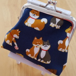 柴犬柄がま口