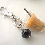 ミルクティーの癒しとモリオンの結界力＊悪縁を遠ざけたいあなたへ贈る＊スピリチュアル守護アイテムキーホルダー