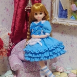 スウィートロリータ リカちゃん服(22センチドールサイズ) 不思議の国のアリスのドレスセット(アリスブルー)