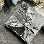 SALE 15㎝square ブラック　グレー　キャンバスアート　インテリア　ニュアンス　抽象画　テクスチャーアート　絵画　